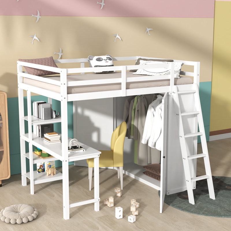 Lit mezzanine double Jamarre Kids, Blanc