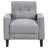 Harvey Grey Upholstered Tufted Accent Chair