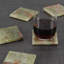 Ensemble de 6 sous-verres en marbre faits à la main