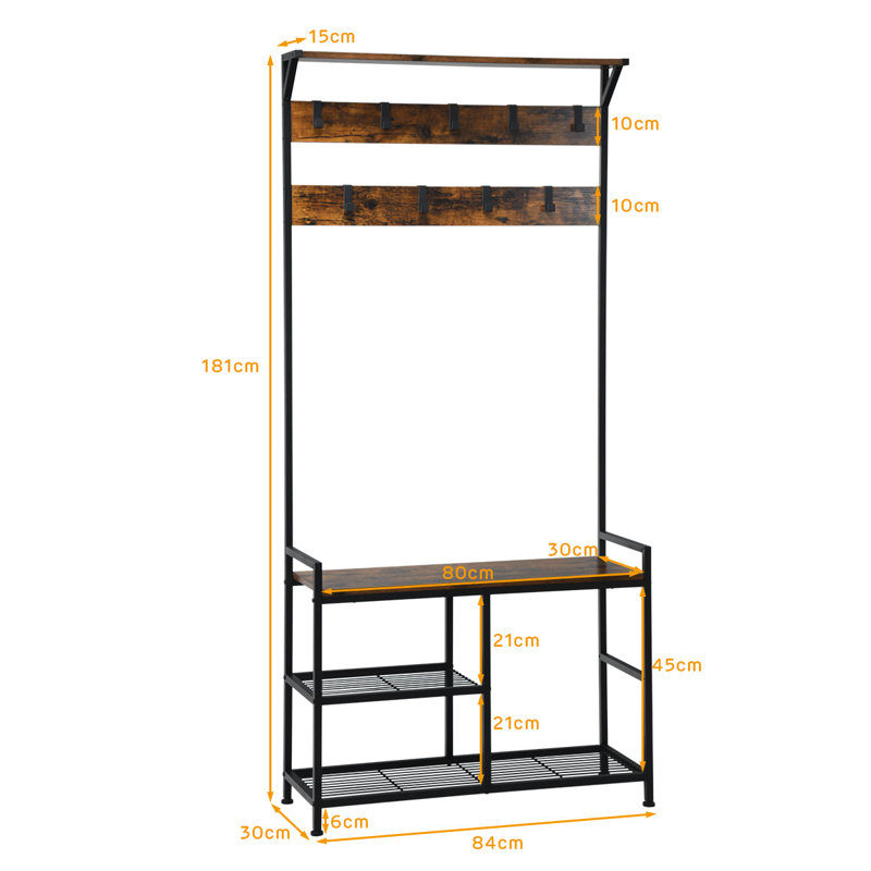 Keever 84 cm Clothes Rack