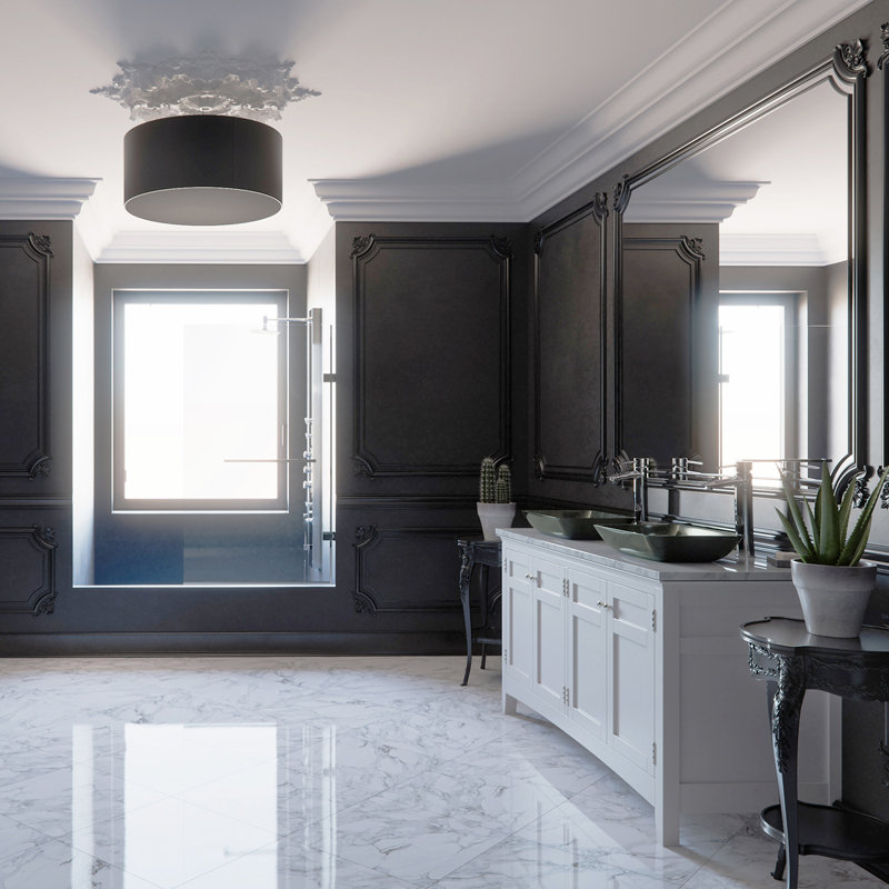 Lavabo de salle de bain rectangulaire en verre Donatello Russet L 18 po x l 13 po x H 4 po, Gris onyx
