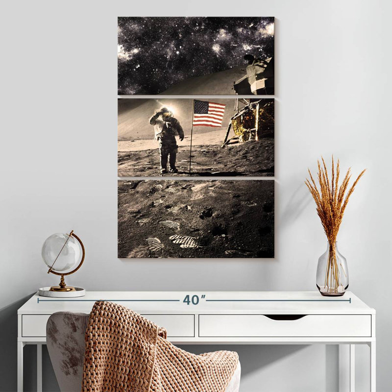 Lelar Moon Landing, 32" H x 20" W