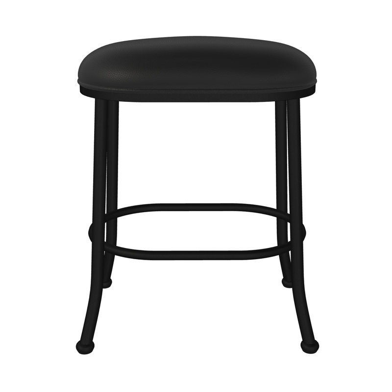 Tabouret de bar et de comptoir Evander, Tabouret de comptoir (siège d'une hauteur de 26 p, Noir, noir, noir, noir