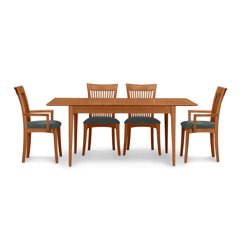 Sarah 5 - Piece Dining Set, Autumn Cherry, 30" H x 60" W x 36" D, Coffee Leather
