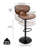 Middleport Swivel Upholstered Adjustable Height Counter Stool with Metal Frame