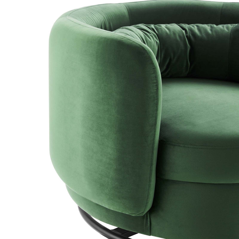 Chaise pivotante Relish Performance Velvet Performance par Modway, Velours émeraude