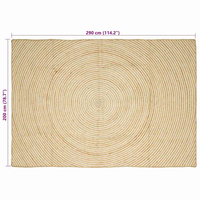 Solid Colour Standard Area Rug, Rectangle 200 x 290cm
