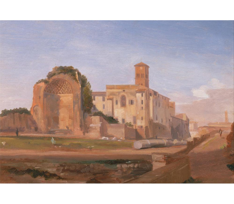 «Temple de Vénus et de Rome, Rome» par Edward Hear, art sur toile tendue avec châssis, H 24 po x l 17 po