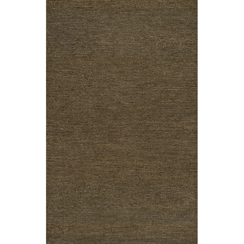 Griffin Rustic Farmhouse Woven Jute Solid Brown Rug, Rectangle 4' x 6'