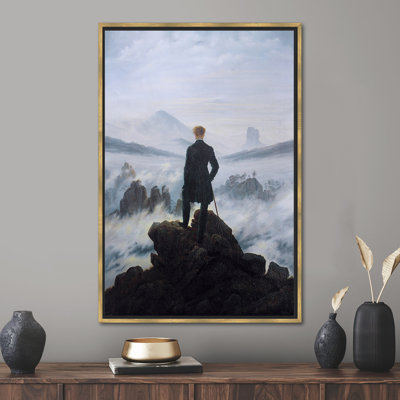 Art mural sur toile 3D Caspar David, «Wanderer Above the Sea of Fog»