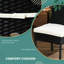 Ensemble de 4 chaises de salle à manger d'extérieur avec coussins, chaises de patio en osier