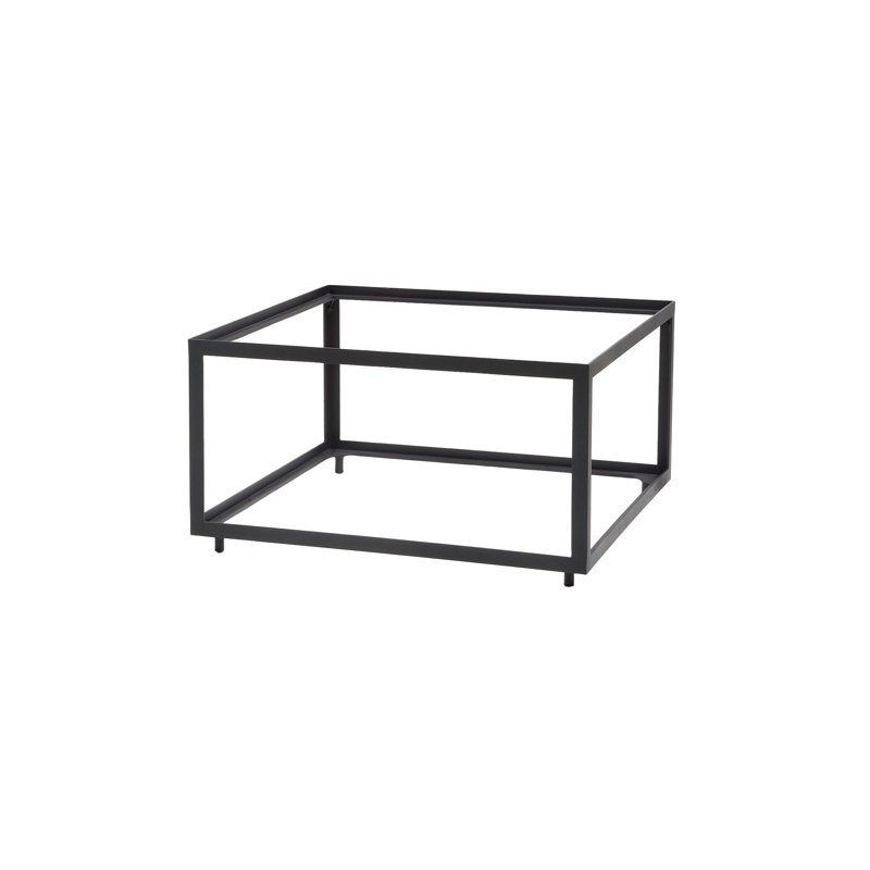 Level Outdoor Square Teak Coffee Table, 31.2 W x 31.2" L x 16.6" H, Lava Gray