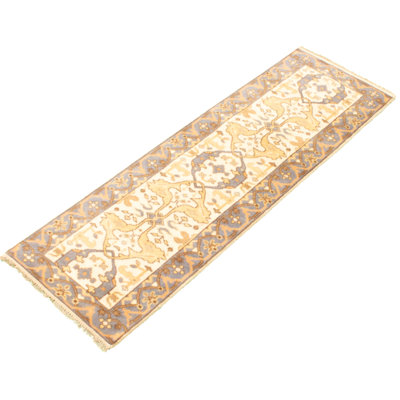 One-of-a-Kind 2'7" X 7'11" New Age Runner Wool Area Rug in