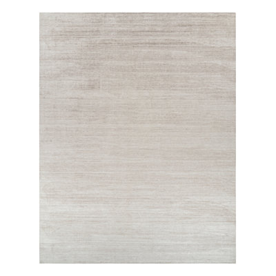 Rug & Kilim’S Oversized Textural Rug In Solid Taupe And White Tones And Striae