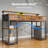 Copano Computer Desk with 3 Drawers, Writing Desk whit Shelves,Gaming Desk with Monitor Stand-1915463658