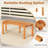 1 Pcs Outdoor Acacia Wood Curved Bench With Slatted Seat Wrap Around Tree Bench 2-person Seating