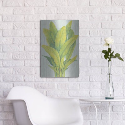 «Wall Chartreuse Tropical Foliage I» par Tim O'Toole, Bay Isle Home ™, art mural en métal, 24 po x 36 po