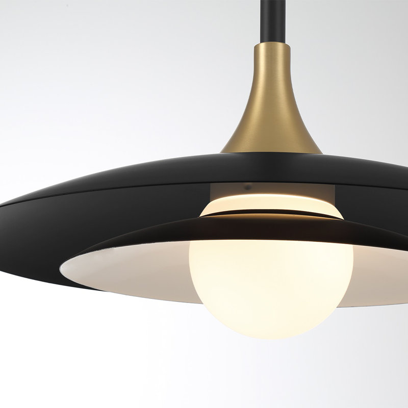Luminaire suspendu 1 lumière Welsh, Noir