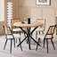 Cotton Blend Upholstered Metal Side Chair in White