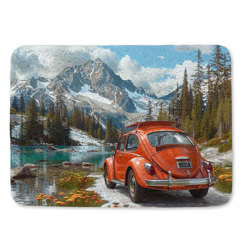 Dequantez Microfiber / Microsuede Non-Slip Bath Mat, 17"W x 24"L