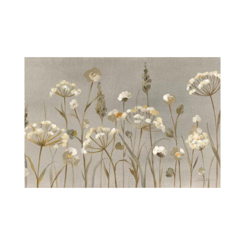 Delicate Garden Neutral by Silvia Vassileva - Gallery-Wrapped Canvas Giclée on Canvas, Canvas, 20.32 cm H x 30.48 cm W