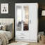 Millbury 3 Door 2 Drawer Wardrobe with Mirror-122739199