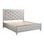 Merveilleux lit Ck avec DEL et rangements - Cuir synthétique, chambre à coucher confortable et moderne-1713519331