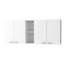 Armoire de rangement murale Latitude Run® Jewlia 150 cm (L) à 4 portes avec étagères ouvertes – Blanc-872733732