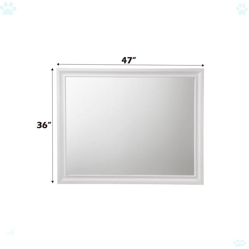 Miroir moderne pour salle de bain, Blanc