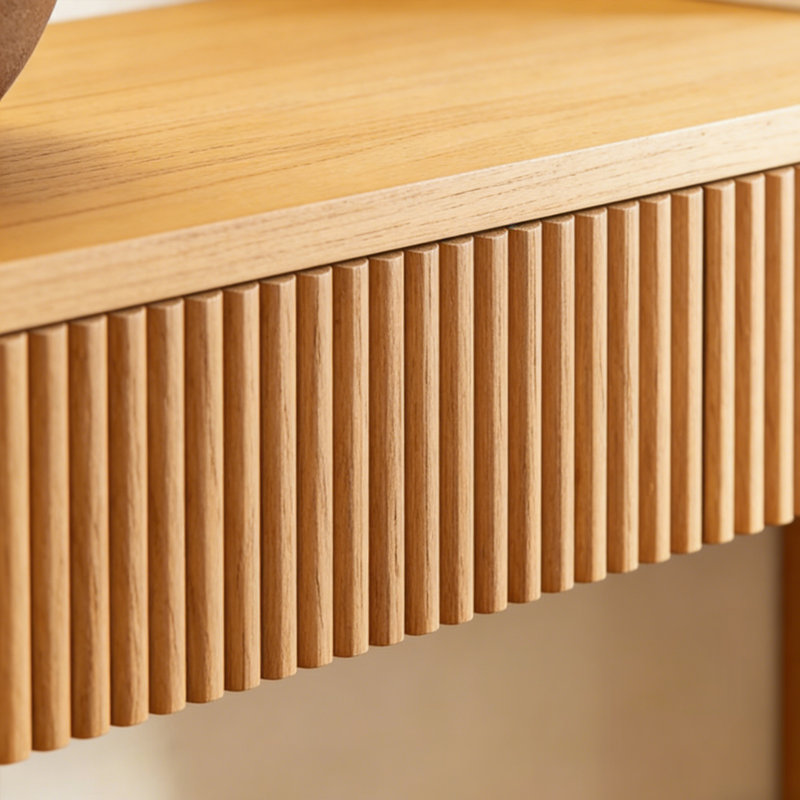 Console rétro avec tiroirs Retro, H 29,92 po x l 55,12 po x P 11,81 po, Bois naturel