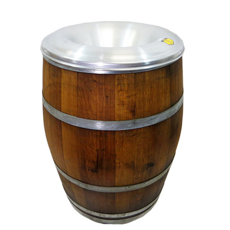 Solid Wood Open Outdoor Trash/Recycling Bins - 52 Gallons