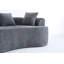 Canapé en forme de croissant, conception moderne à dossier bas avec coussins profonds, grand canapé à deux places rempli de mousse et ne nécessitant aucun assemblage (tissu chenille gris)-597824182-597824202