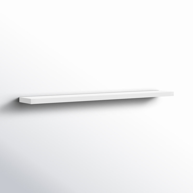 Sherice Manufactured Wood Floating Shelf, 1.97" H x 74.81" W x 10.24" D, White
