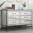 Cassie 6-Drawer Mirrored Accent Chest
