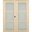Double porte intérieure française à panneaux en verre manufacturé et en verre givré Avon 3 Lite-93068064-136334850-93068053