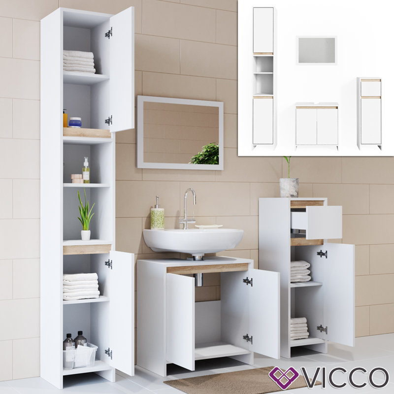 Barberton Freestanding and Wall Bathroom Storage Furniture Set