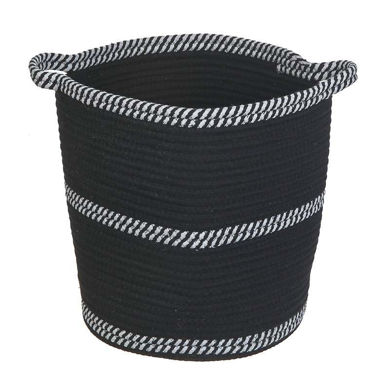 Panier à linge rond, Noir