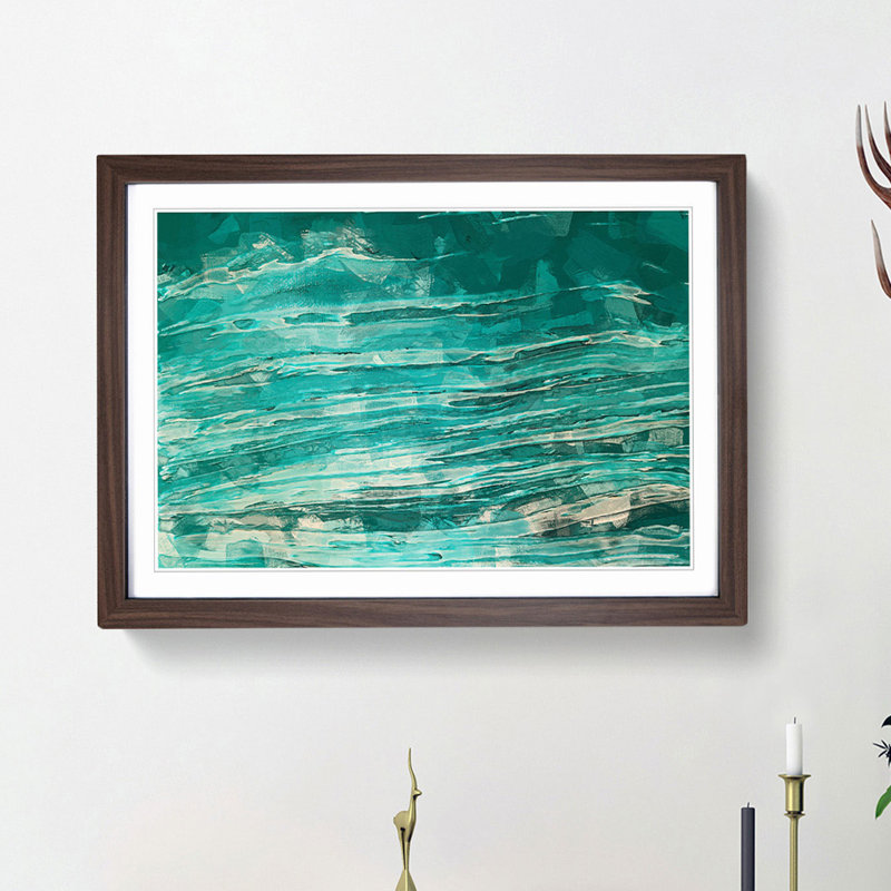 Your Joy in Abstract - Picture Frame Painting Print, 48cm H x 65cm W x 2cm D, Walnut Framed