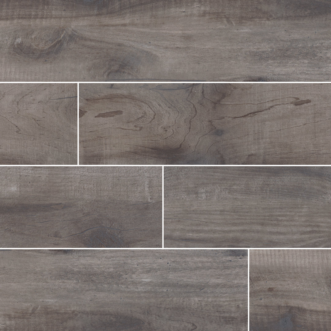 Country River 6" x 36" Matte Porcelain Wood Look Wall and Floor Tile MSI 