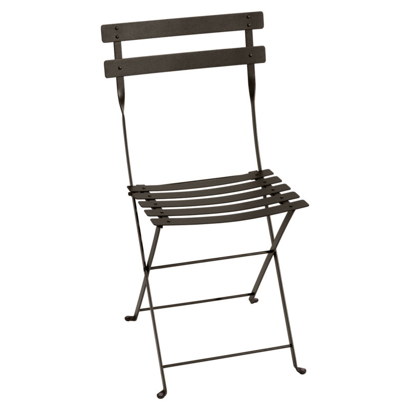 Bistro Premium All-Weather Wicker Outdoor Folding Dining Side Chair, Tonka