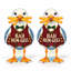 Drôles de panneaux de Noël amusants sur la plage, ensemble de 2, décor de jardin côtier, 12 pouces PVC Sully & Sally Seagulls