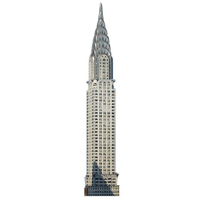 Accroche en carton pour bâtiment chrysler