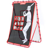 2 In-1 Baseball Rebounder And Pitching Net 9 Hole