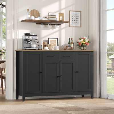 55.1'' Sideboard With 2 Drawers, Adjustable Shelves