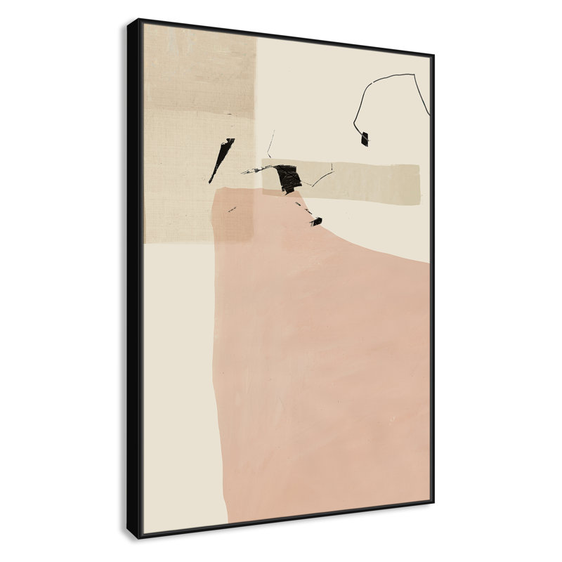 Cartez Soft Tempo - peinture sur toile à cadre flottant, H 61,5 po x l 41,5 po, Cadre noir