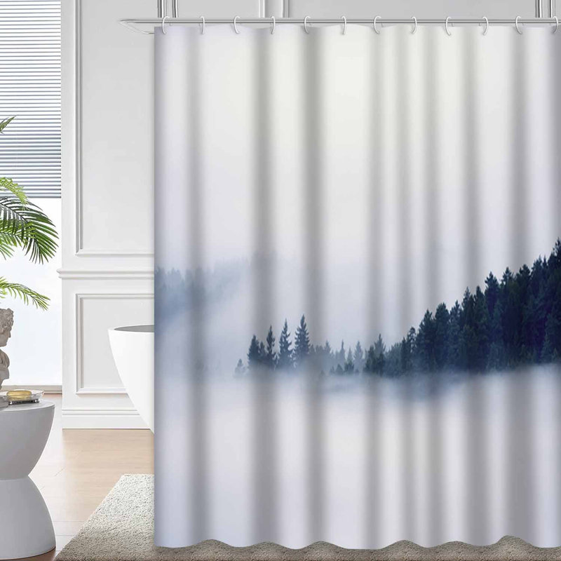 Rideau de douche Autumn Fog Forest, L 72 po x l 72 po