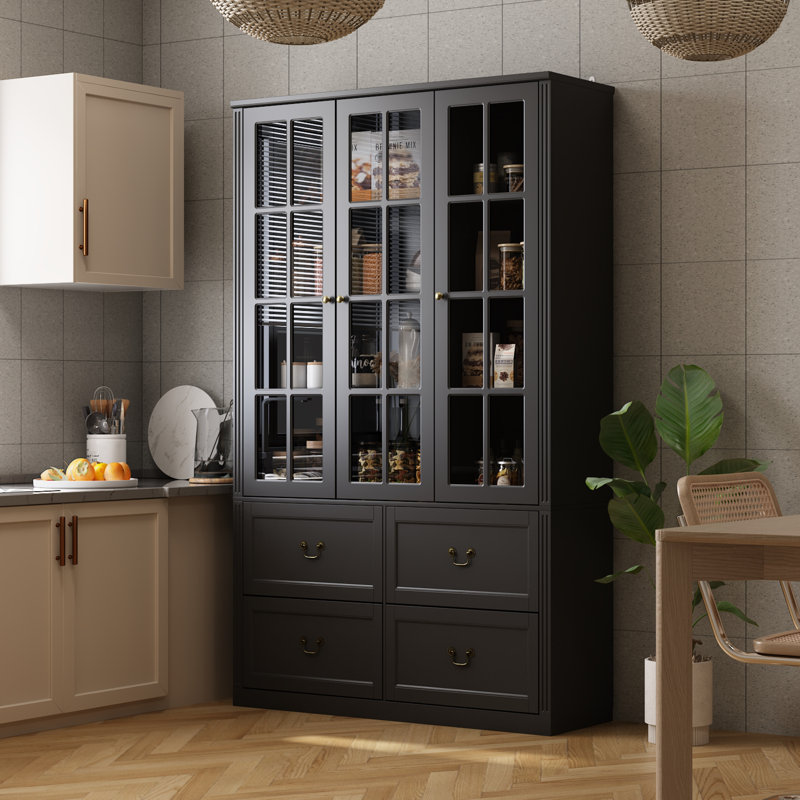 Binegar 78.7'' China Cabinet, Black