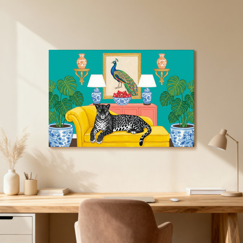 Reproduction d'art léopard des animaux tropicaux, Toile tendue, Ne s’applique pas, H 20 po x l 30 po