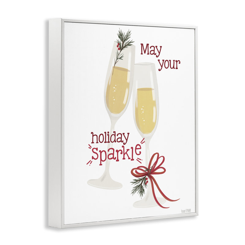 «May Your Holiday Sparkle», estampe numérique encadrée, conçue par House Fenway, H 20 po x l 16 po