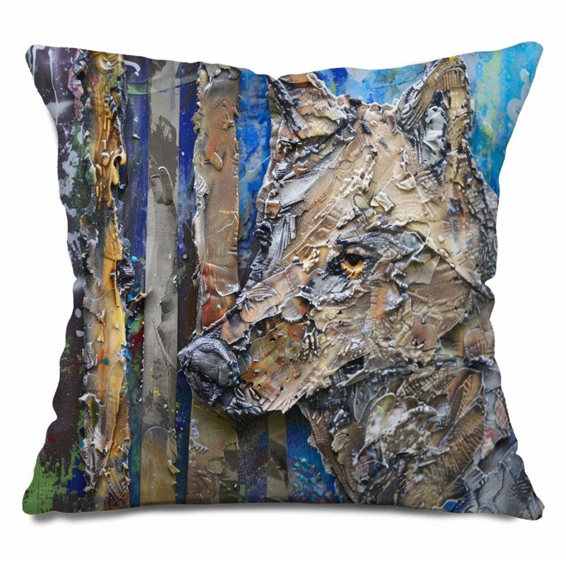 Coussin décoratif réversible Face Art, H 18 po x l 18 po